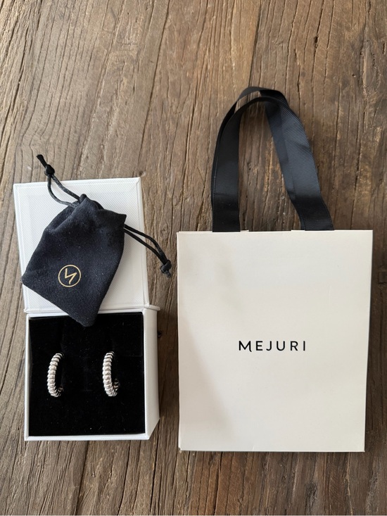 Mejuri Jewelry - Mejuri Silver Rope Hoop Earrings